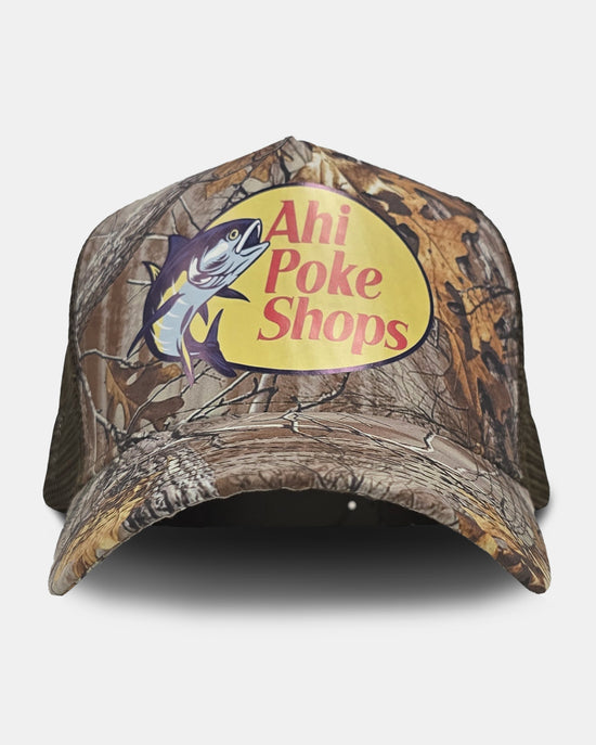 AHI POKE SHOPS Tree Camo Trucker