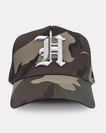H SPEAR CAMO A-Frame Snapback