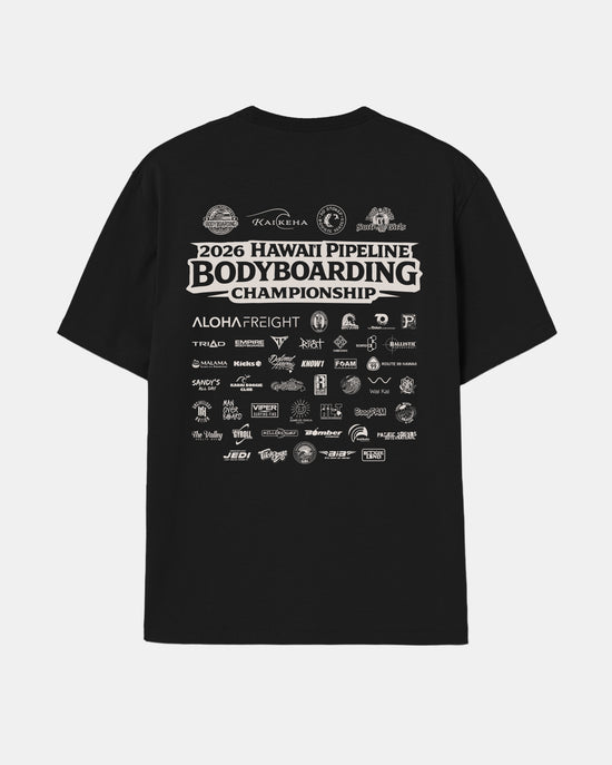 2026 Hawaii Pipeline Bodyboard Championship Official Tee
