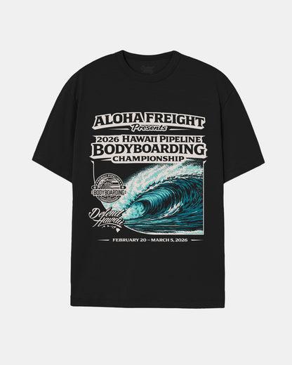 2026 Hawaii Pipeline Bodyboard Championship Official Tee