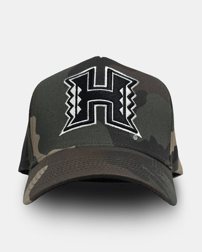 UH MĀNOA Camo A-Frame Snapback
