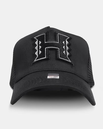 UH MĀNOA Black A-Frame Trucker
