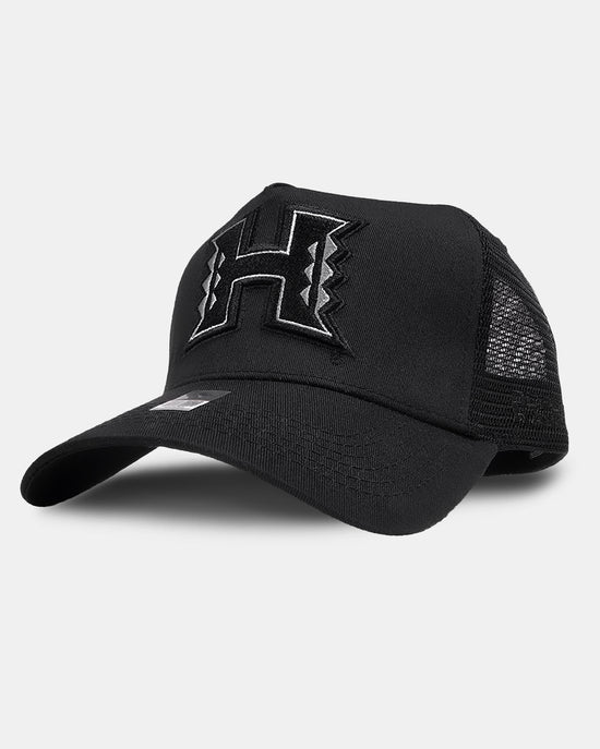 UH MĀNOA Black A-Frame Trucker